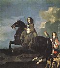 Queen Canvas Paintings - Queen Christina of Sweden on Horseback